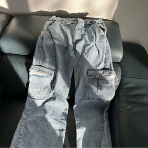Brandy Melville John galt denim cargo pants